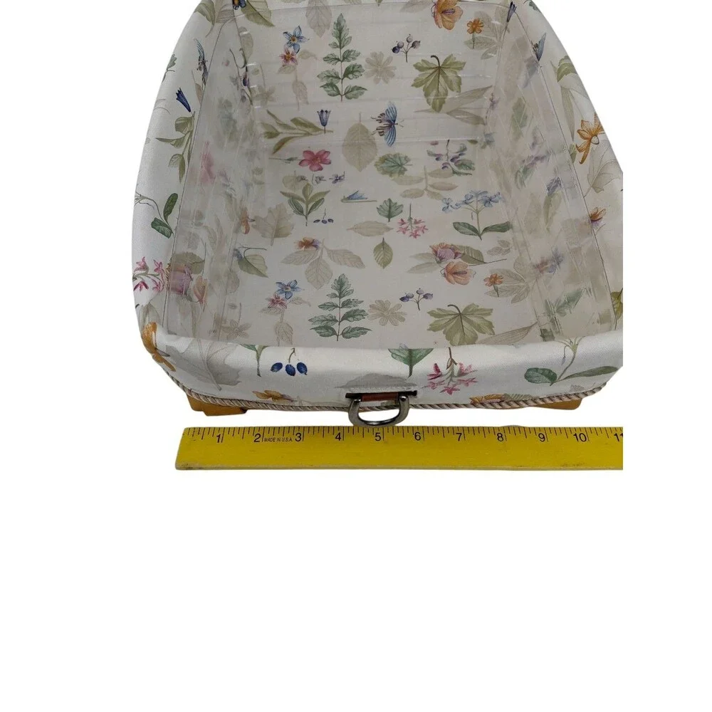 Longaberger 2007 Angled Basket w/protector & Botanical Fields Liner